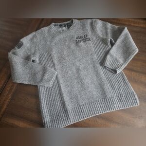Wool Harley-Davidson Charcoal Crewneck Sweater For Women Sz Med